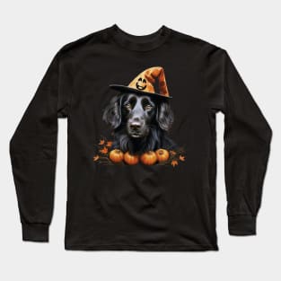 Flat Coated Retriever Halloween Long Sleeve T-Shirt